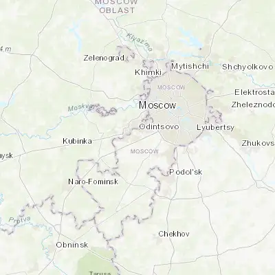 Map showing location of Vnukovo (55.611940, 37.296110)