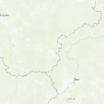 Map showing location of Vokhtoga (58.809490, 41.062450)