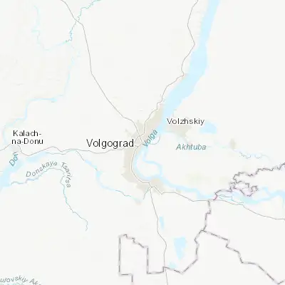 Map showing location of Volgograd (48.719390, 44.501830)