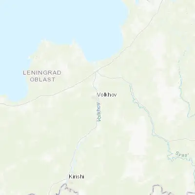 Map showing location of Volkhov (59.925800, 32.338190)