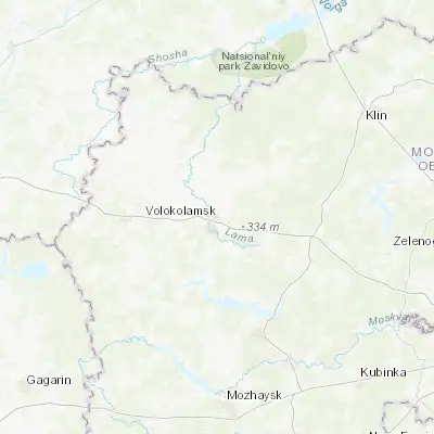 Map showing location of Volokolamsk (56.033610, 35.969440)