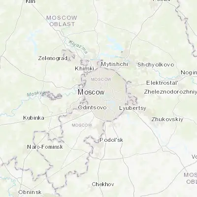 Map showing location of Vorob’yovo (55.716670, 37.533330)