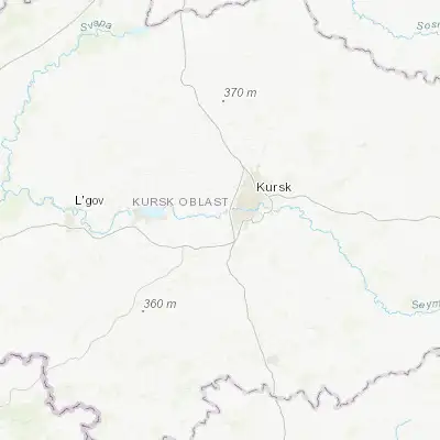 Map showing location of Voroshnëvo (51.652780, 36.017220)