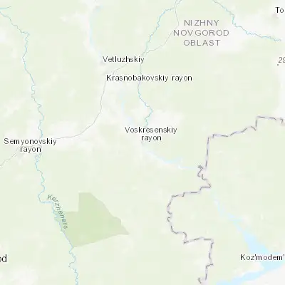 Map showing location of Voskresenskoye (56.838060, 45.431670)