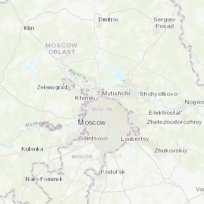 Map showing location of Vostochnoe Degunino (55.880100, 37.557580)