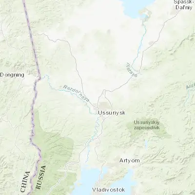 Map showing location of Vozdvizhenka (43.894130, 131.945890)
