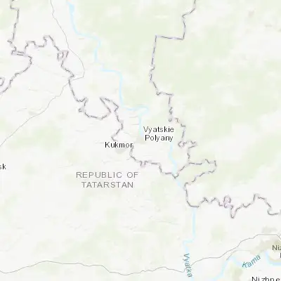 Map showing location of Vyatskiye Polyany (56.226020, 51.065570)