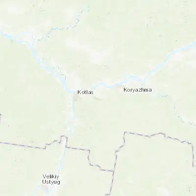 Map showing location of Vychegodskiy (61.247020, 46.898420)