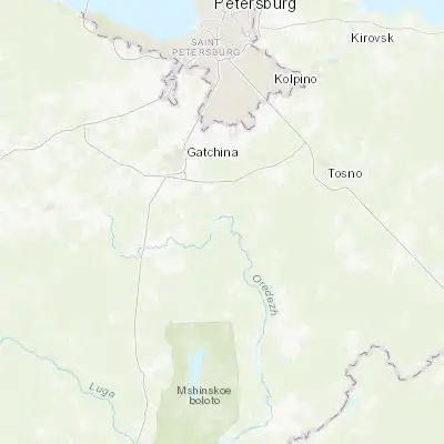 Map showing location of Vyritsa (59.407780, 30.348060)