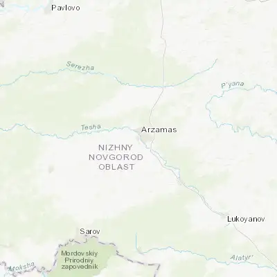 Map showing location of Vyyezdnoye (55.381540, 43.786380)
