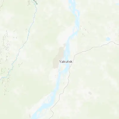 Map showing location of Yakutsk (62.033890, 129.733060)