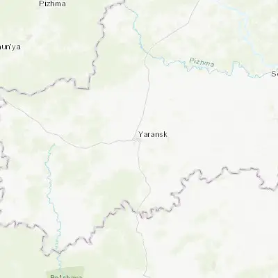 Map showing location of Yaransk (57.303310, 47.886110)