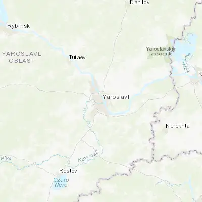 Map showing location of Yaroslavl (57.629870, 39.873680)
