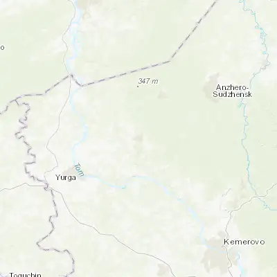 Map showing location of Yashkino (55.873600, 85.426500)