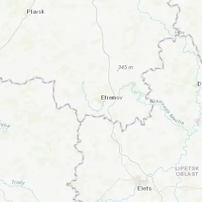 Map showing location of Yefremov (53.148060, 38.099240)