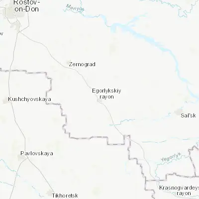 Map showing location of Yegorlykskaya (46.565640, 40.656210)