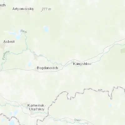 Map showing location of Yelanskiy (56.841900, 62.501400)