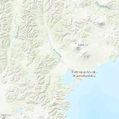 Map showing location of Yelizovo (53.189090, 158.381350)