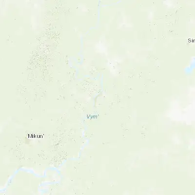 Map showing location of Yemva (62.589990, 50.859390)