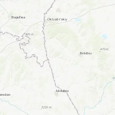 Map showing location of Yermekeyevo (54.076140, 53.671250)