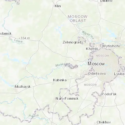 Map showing location of Yershovo (55.769110, 36.859290)