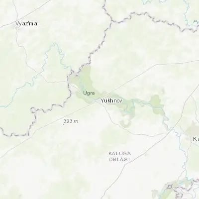 Map showing location of Yukhnov (54.744440, 35.229720)
