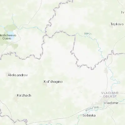 Map showing location of Yur’yev-Pol’skiy (56.503390, 39.679110)