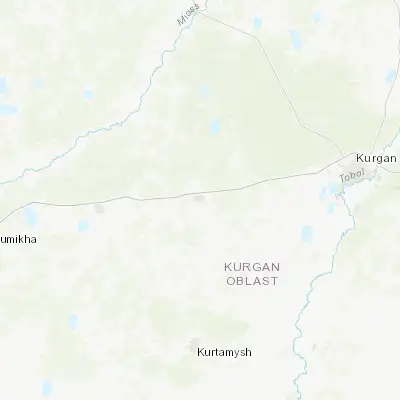 Map showing location of Yurgamysh (55.374540, 64.462220)