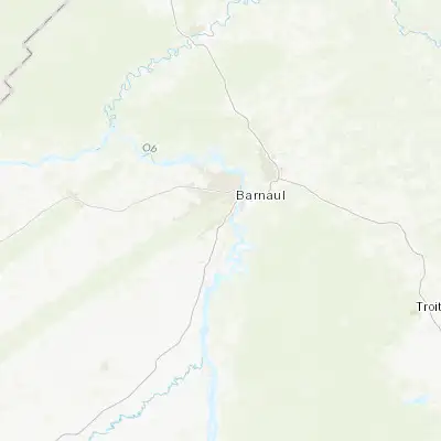 Map showing location of Yuzhnyy (53.254170, 83.693610)
