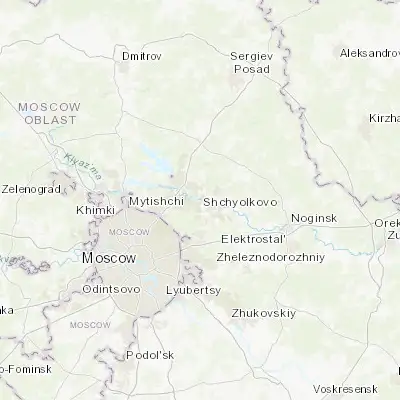 Map showing location of Zagoryanskiy (55.932500, 37.958060)