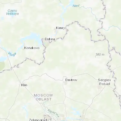 Map showing location of Zaprudnya (56.566670, 37.433330)