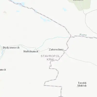 Map showing location of Zaterechnyy (44.793060, 45.209720)