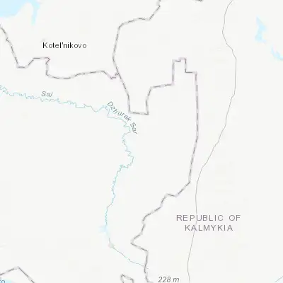 Map showing location of Zavetnoye (47.119440, 43.890280)