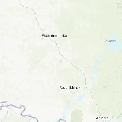 Map showing location of Zavitinsk (50.111180, 129.441560)