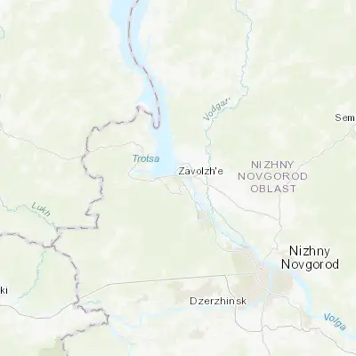 Map showing location of Zavolzh’ye (56.640510, 43.394460)