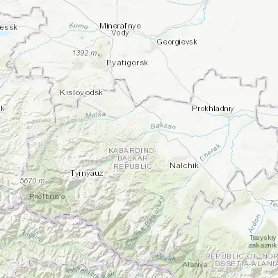 Map showing location of Zayukovo (43.616110, 43.333890)