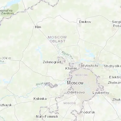 Map showing location of Zelenograd (55.982500, 37.181390)