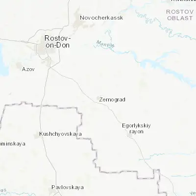 Map showing location of Zernograd (46.845180, 40.308340)