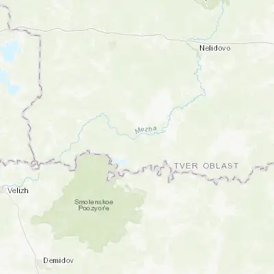 Map showing location of Zharkovskiy (55.849000, 32.269700)