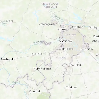 Map showing location of Zhavoronki (55.649430, 37.101010)