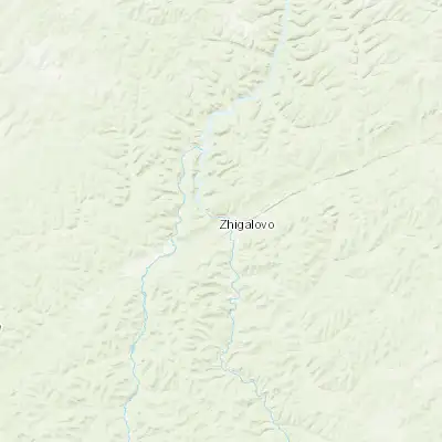 Map showing location of Zhigalovo (54.810610, 105.158080)