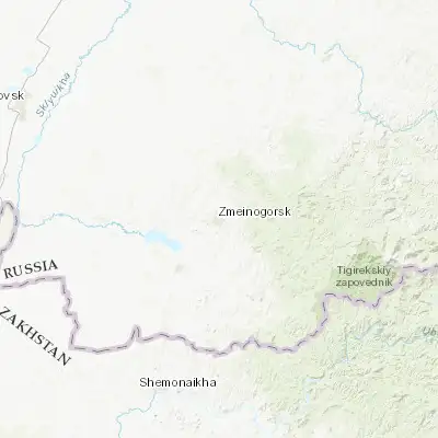 Map showing location of Zmeinogorsk (51.157760, 82.195340)