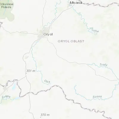 Map showing location of Zmiyëvka (52.666970, 36.374260)