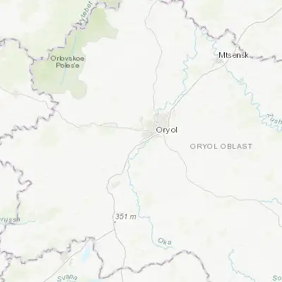 Map showing location of Znamenka (52.897890, 35.977030)