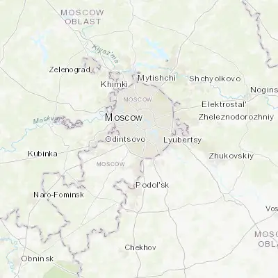 Map showing location of Zyuzino (55.656080, 37.568460)