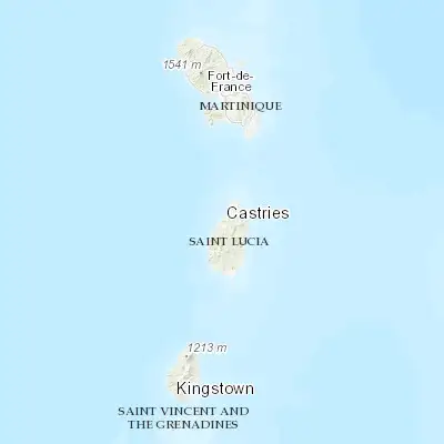 Map showing location of Castries (13.995700, -61.006140)