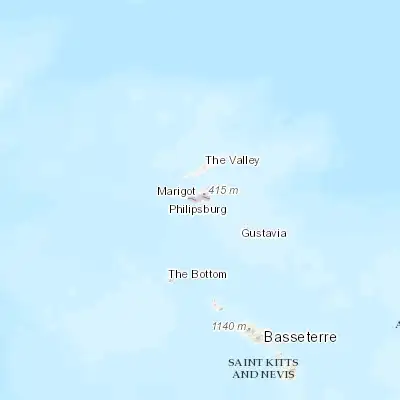 Map showing location of Cul de Sac (18.048520, -63.065130)