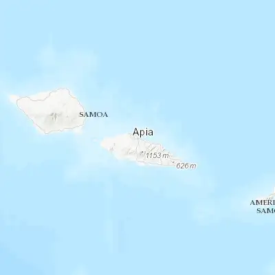 Map showing location of Apia (-13.833330, -171.766660)