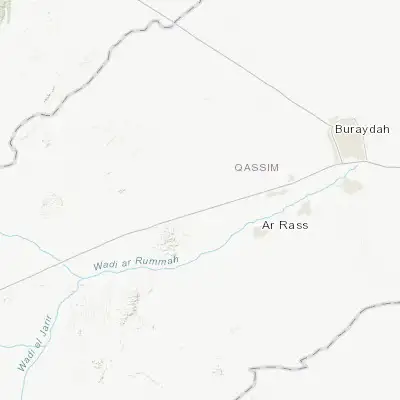 Map showing location of Adh Dhibiyah (26.027000, 43.157000)