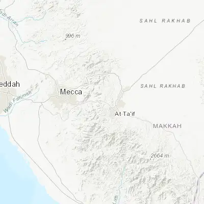 Map showing location of Al Hadā (21.359030, 40.280300)